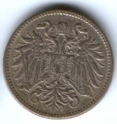 10 геллеров 1911 г. редкий год Австрия