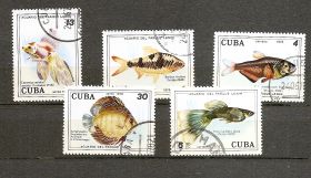 Аквариумные рыбы Набор марок Куба 1978  5 марок