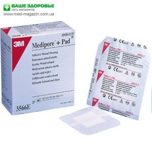 ЗM  Медипор плюс Пад ( Medipore™ + Pad ) Стерильная повязка с впитывающей прокладкой