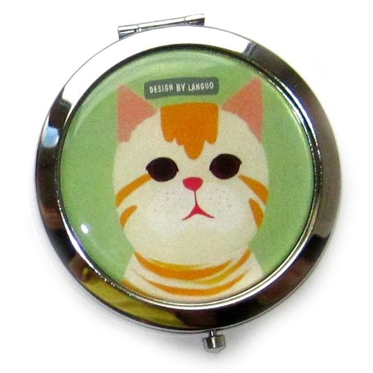 Двойное карманное зеркало "Cat Family" - Mint