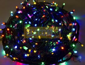 Гирлянда "Твинкл Лайт" 20 м, 240 диодов, цвет мультиколор, черный провод "каучук", Neon-Night