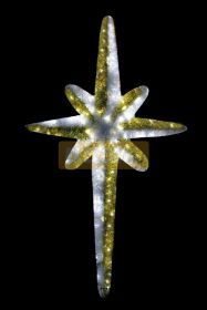 Фигура "Звезда 8-ми конечная", LED подсветка высота 180см, бело-золотая NEON-NIGHT