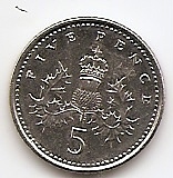 5 пенсов (Регулярный выпуск) Великобритания 2006