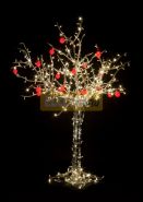 Светодиодное дерево "Яблоня", высота 1.2м, 8 красных яблок, тепло-белые светодиоды, IP 54, понижающий трансформатор в комплекте, NEON-NIGHT