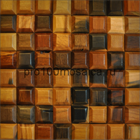 MCM057 Бесшовная деревянная мозаика серия WOOD, 300*300*15 мм