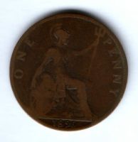 1 пенни 1896 г. Великобритания