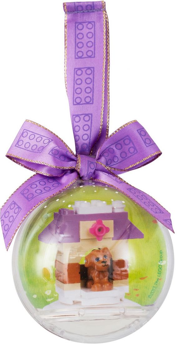 Ёлочная игрушка Щенок в шаре. Конструктор ЛЕГО 850849