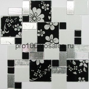 Barok 4025  Мозаика стекло серия CRYSTAL, размер 305*305 мм, (Керамиссимо)