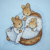 Схема для вышивки крестом Little bunny. Отшив