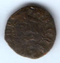 1 динейро 1291-1327 гг. Барселона, Арагон, Испания