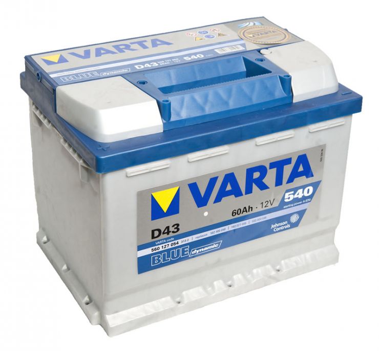 Автомобильный аккумулятор АКБ VARTA (ВАРТА) Blue Dynamic 560 127 054 D43 60Ач ПП
