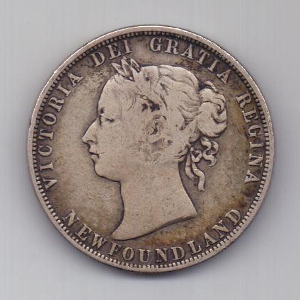 50 центов 1881 Ньюфаундленд Редкий год Великобритания