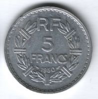 5 франков 1950 г. Франция