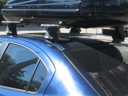 Багажник на крышу Suzuki SX4 sedan/hatchback 2007-13, Атлант, аэродинамические дуги