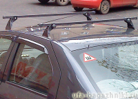 Багажник на крышу на Renault Logan (Атлант, Россия), стальные дуги