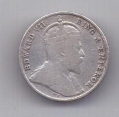 10 центов 1910 г. Цейлон . Великобритания