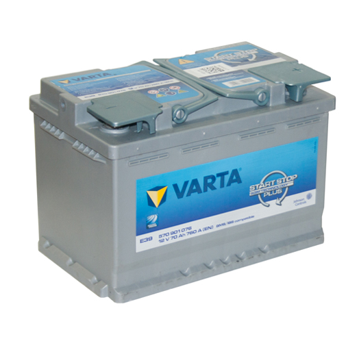 Автомобильный аккумулятор АКБ VARTA (ВАРТА) Start-Stop Plus Silver Dynamic AGM 570 901 076 E39 70Ач ОП