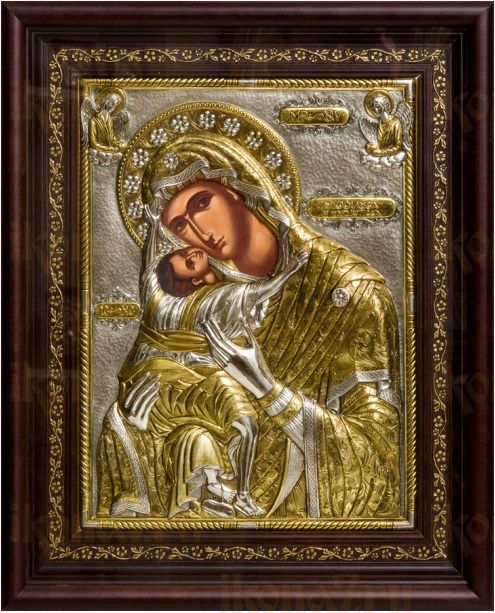 Владимирская икона БМ (42х52), серебро