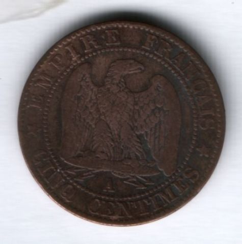 5 сантимов 1856 г. Франция