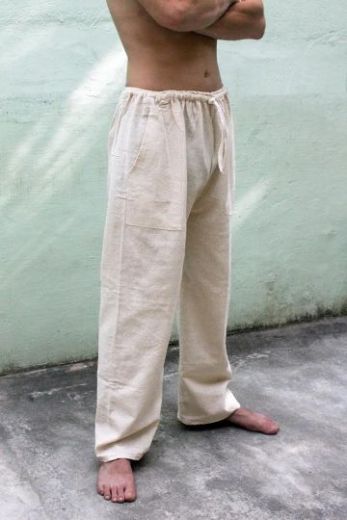 Мужские прямые летние штаны из Индии. Для йоги из органического хлопка. Купить в интернет-магазине
