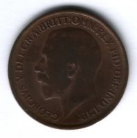 1 пенни 1913 г. Великобритания