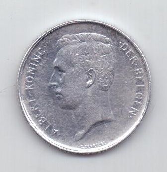 1 франк 1912 г. AUNC. Бельгия