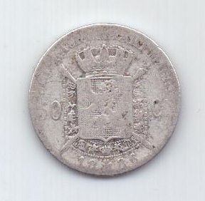 50 сантимов 1886 г. Бельгия