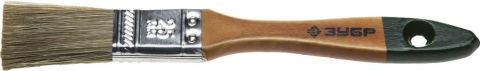 Кисть плоская ЗУБР "ЛАЗУРЬ-МАСТЕР", смешанная щетина, деревянная ручка, 25мм