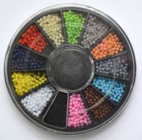 Бусинки в карусельке для дизайна ногтей (12 цветов)