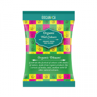 Натуральная краска Холи зеленая Органикa (Organica Dhani Green Herbal Holi Color)