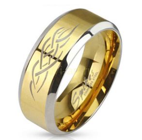 Позолоченное кольцо Spikes "Сила дракона" (арт. 280117)