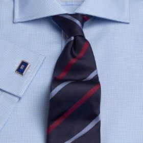 Рубашка мужская под запонки светло-синяя T.M.Lewin приталенная Slim Fit (41349)