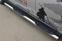 Пороги труба d76 с накладкой (вариант 2) MITSUBISHI ASX 2013