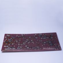 Блюдо Domiziani прямоугольное керамика ручной работы бордовый - 46 x 22 см (Италия)