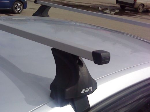 Багажник на крышу Volkswagen Golf 7, Атлант, прямоугольные дуги, опора Е