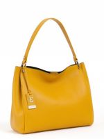Жёлтая кожаная сумка Eleganzza