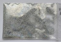 Зеркальная пыль (глиттер, втирка) для дизайна ногтей «Серебро голограмма» №01 (1 грамм)