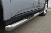 Пороги труба d76 с накладками (вариант 1) Mitsubishi Outlander 2012