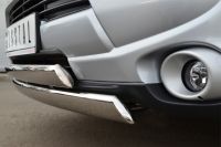 Защита переднего бампера d75х42 овал(дуга) Mitsubishi Outlander 2012-