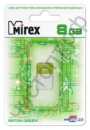 флэш-карта Mirex 16GB ARTON GREEN (ecopack)