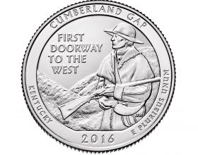 Национальный парк Камберленд-Гап (штат Кентуки) 25 центов  США 2016 Монетный двор на выбор