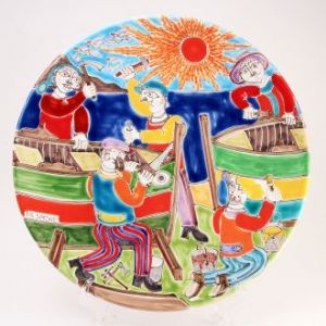 Тарелка декоративная большая керамическая Ceramiche de Simone PT35DS_1 (Италия)