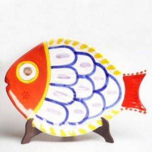 Тарелка декоративная керамическая «Рыба» Ceramiche de Simone PT3PEG (Италия)