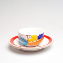 Чашка кофейная с блюдцем Ceramiche de Simone керамика ручной работы - TZZ59FK_1 (Италия)