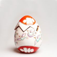 Шкатулка-яйцо Ceramiche de Simone или копилка керамическая - h 14 см UO704BFK_1 (Италия)