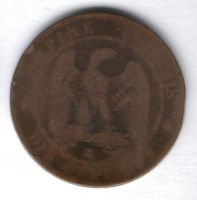 10 сантимов 1854 г. M  Франция