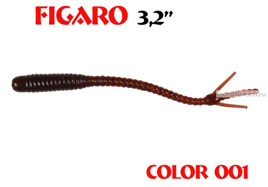 Мягкая приманка Aiko  Figaro 3.2" 80мм / запах рыбы / цвет - 001  (упаковка 8шт)