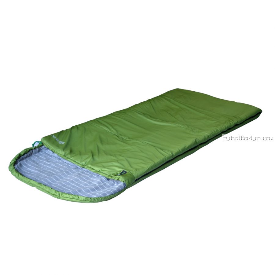 Спальный мешок Prival ХАНТЕР 350  /одеяло с подголовником, размер 210х90, t -3 +15С