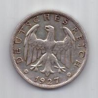 1 марка 1927 г. редкий год. Германия