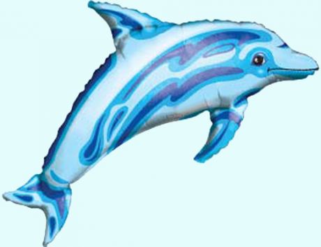 Шар фигурный "Дельфин синий"
